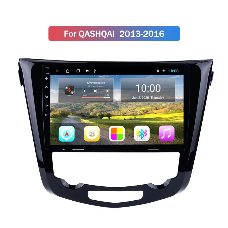 Android Full Touch Screen Car Video Radio för Nissan Qashqai 2013-2016 med WiFi BT GPS-navigering