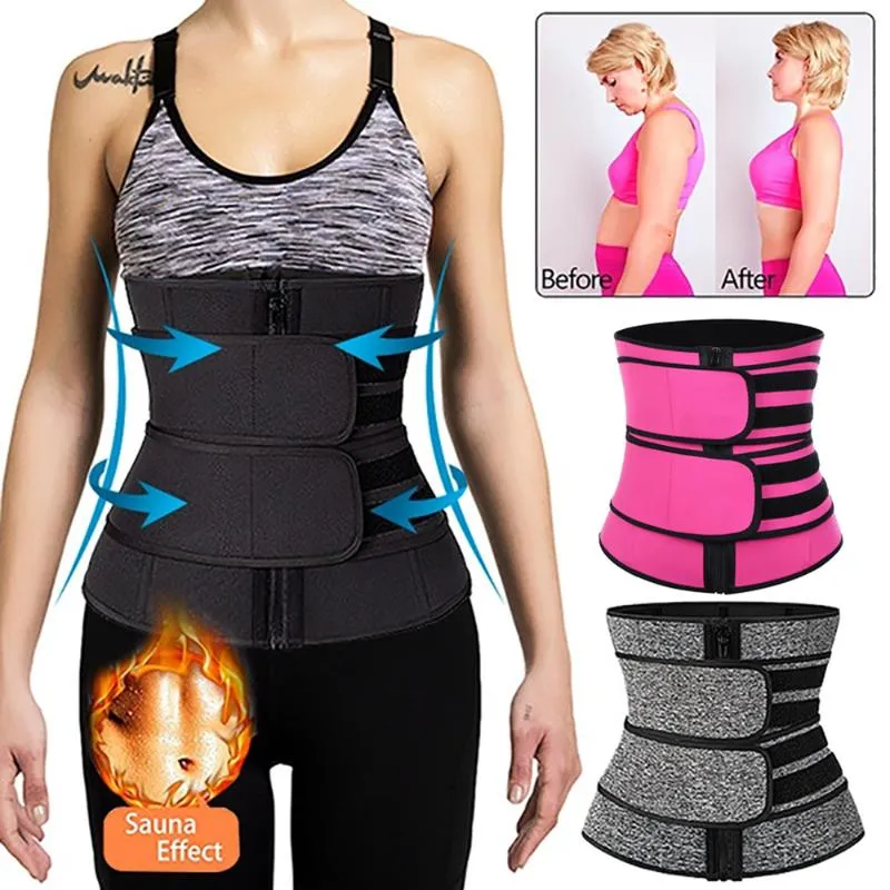 Bel eğitmeni kadın zayıflama kılıf karnını azaltma shapewear göbek şekillendiricileri ter gövde şekillendiricisi sauna korse antrenman düzeltici kemerler12751