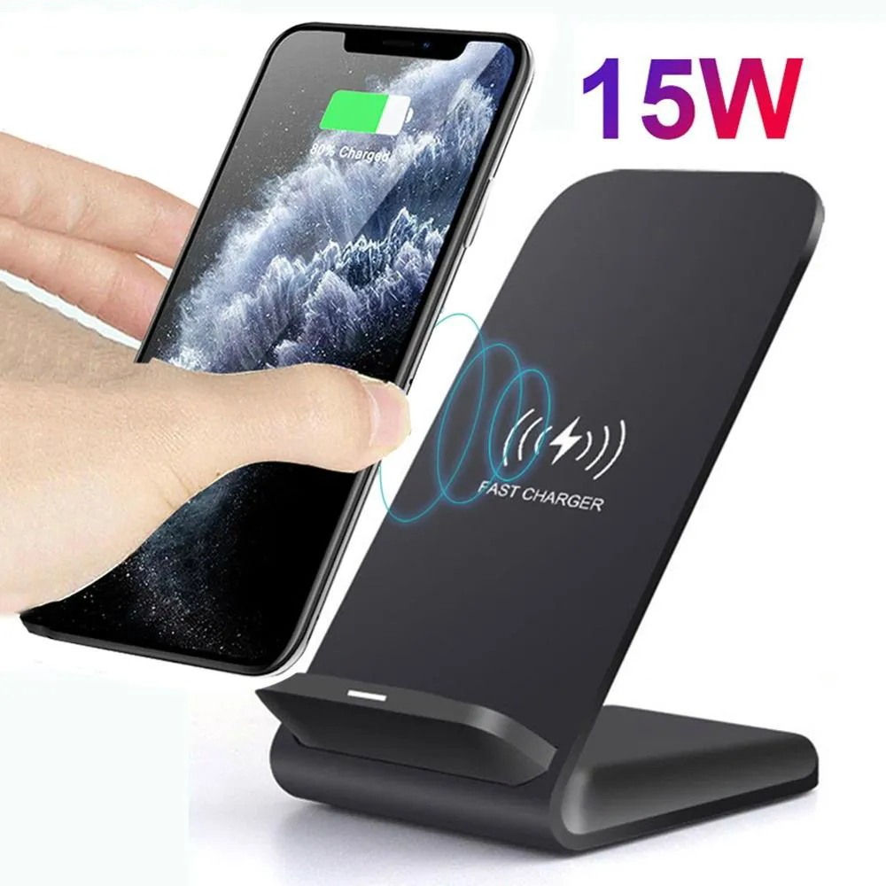 Gratis logo 15W / 50W Qi draadloze laderstandaard voor iPhone 17 16 15 15Pro 15Promax 14Promax 14 13 12 11 Samsung S24 S23 S22 S9 S9 Snellaad Dock Station Telefoonlader