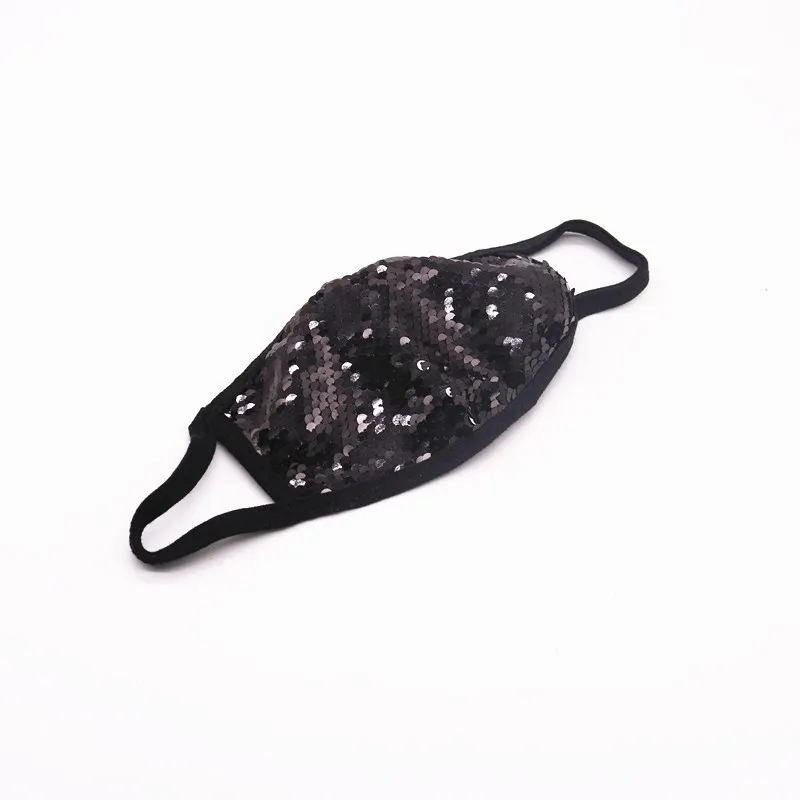 Sequin Fashion Face Mask Safe Andningsmask Masker Respirator Anti Damm Andningsbara ansiktsmask Multi Color Masks