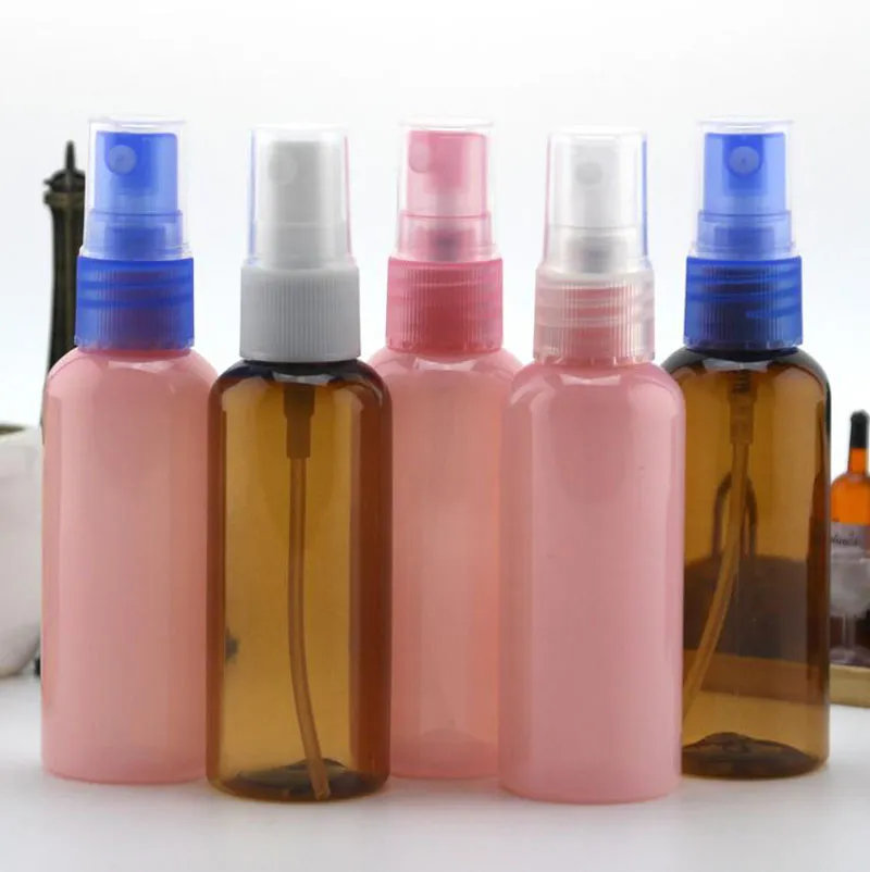 50ml Sanitizer Spray Bottle Transparent Empty Hand Wash bottles Emulsion PET Plastic Mist Sprays Pump for Alcohol