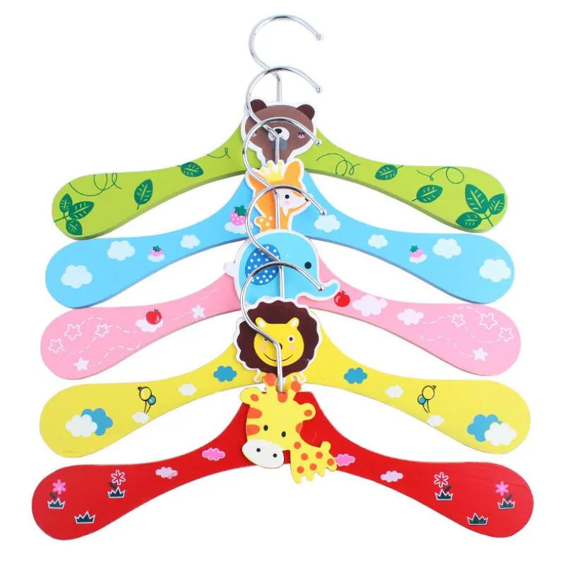 Freeshipping! wood Wooden children cartoon animal clothes hangers/Clothes tree/coat hanger, cute clothes rack LX2406