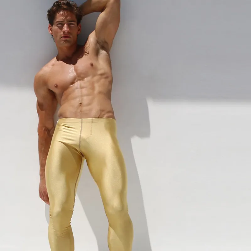 sexy solid gold silver black men sports pants male man fitness running long pants outdoor gym exercise workout trousers