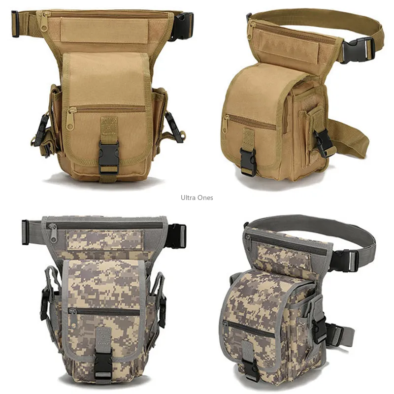 Drop Tactical Saco de perna Pacote de cintura Army Combat Travel Utility Bolsa de coxa para acampar caminhadas caça de pesca