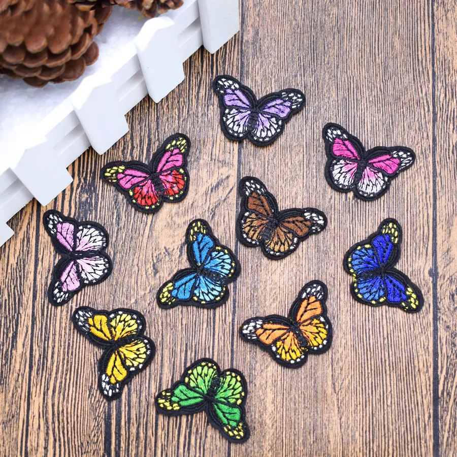 Petit papillon broderie patch badge pour filles adolescents fer sur transfert broderie patch pour vêtements casquettes chaussures coudre accessoires 10 PCS