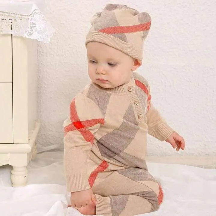 Bambino caldo Rompers Vestiti invernali Abbigliamento invernale per neonato per neonati da ragazza a maglia maglione con cappuccio per bambini con cappuccio e cappello da bambino per bambini