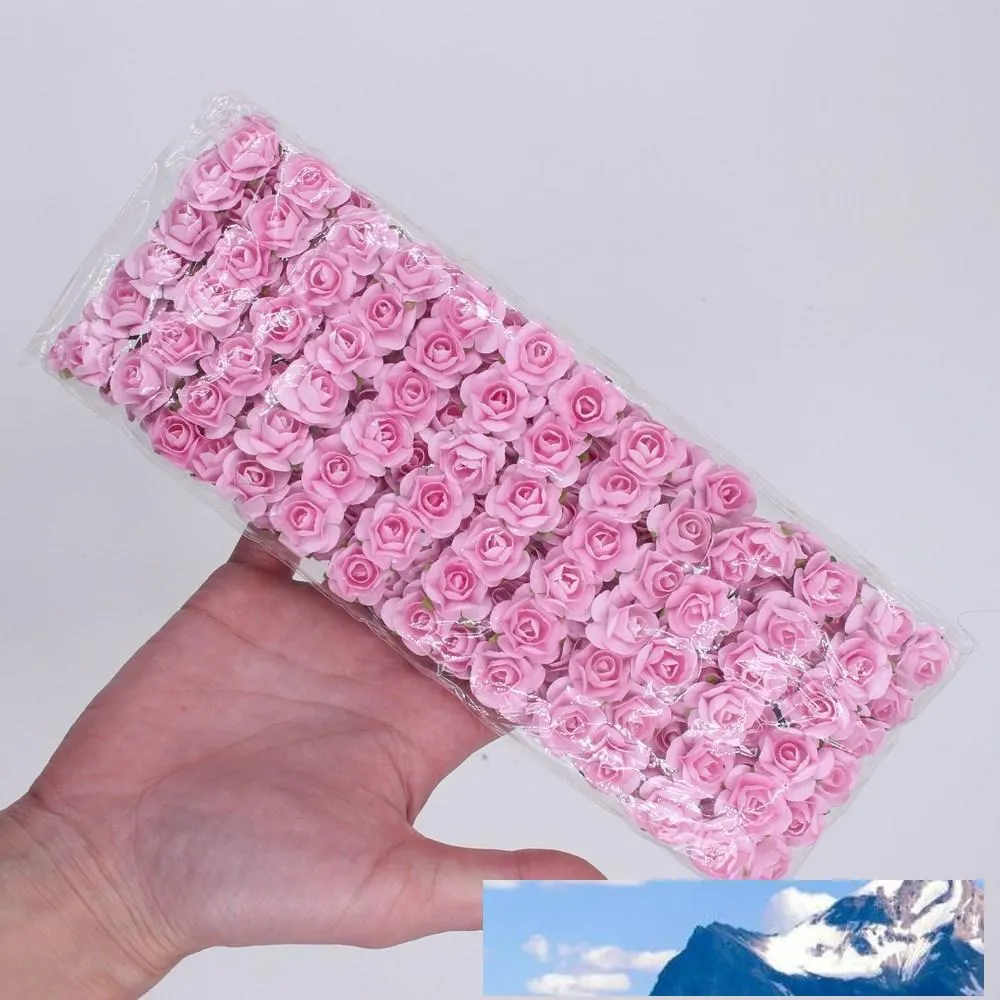 1.5cm Mini Artificial Mini Paper Rose Bouquet Diy Wreath Scrapbook