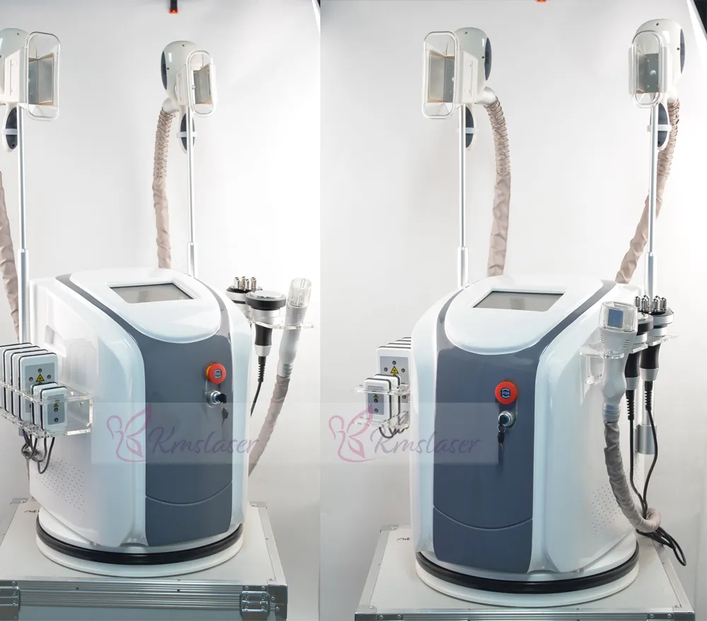 Cryolipolysy 휴대용 냉동 요법 기계 슬리밍 캐비테이션 RF 장비 감소 Lipo Laser 2 Cryo 헤드는 동시에 작동 할 수 있습니다.