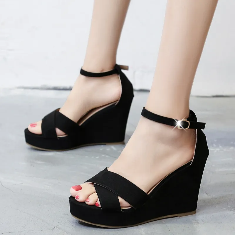t Fond pais Talon Haut Chaussures Femmes Taille 32 33 40 Noir
