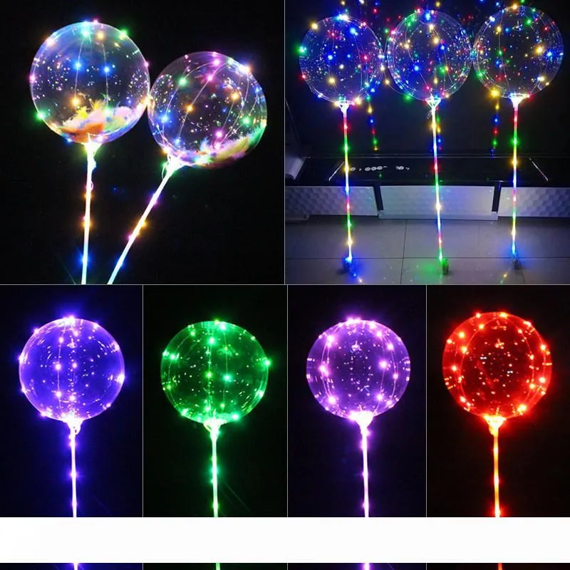 ₩7,917에서 발광 LED 풍선 20 인치 70cm 극 투명 컬러 조명 풍선 3 미터지도 라인 문자열 웨딩 파티 장식 휴일 ...