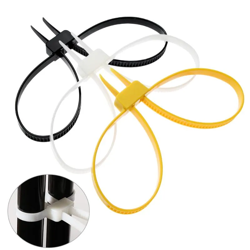 5pcs Hot Durable12mmx700mm 12x700 12*700 Handcuffs de plástico Double Flex manguito descartável Handcuffs Zip Tie Nylon Cabine