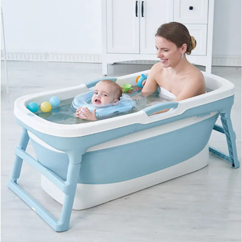 Grande bañera bebe(55L de capacidad), bañera plegable bebé con