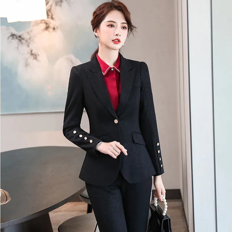 Black Pantsuit for Women, Black Formal Pants Suit Set for Women, Business  Women Suit, Black Blazer Trouser Suit for Women -  Canada