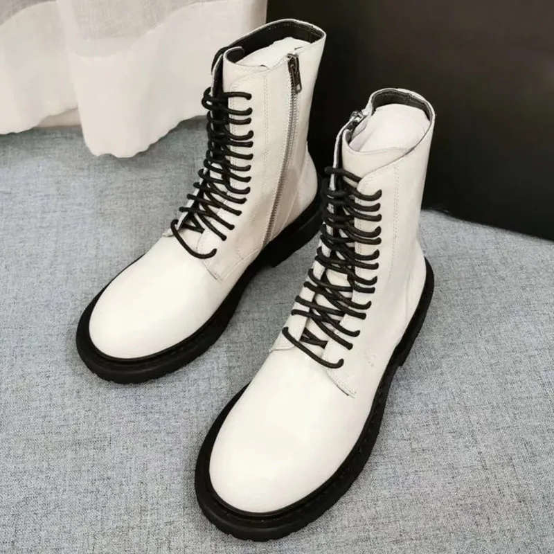 Boot Mulheres Botas 100% Genuíno Couro Tênis Tênis Moda Menina Inverno de inverno35-40