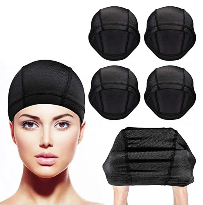 Dome Cap rozciągliwe peruki czapki spandex kopuły stylowe czapki dla mężczyzn i kobiet czarnych nylonowych czapek perukowych