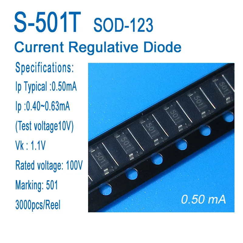 CRD 전류 조절 다이오드 S-301T S-501T S-701T S-102T S-152T S-202T S-272T S-352T SOD-123 센서에 적용되는 SOD-123