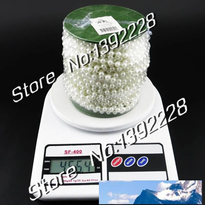 50 Mètres De Cordon De Perles 3 Mm Blanc – Perles ABS Pour Mariage, Centres De Table, Guirlandes, Bouquets & Déco DIY Élégante