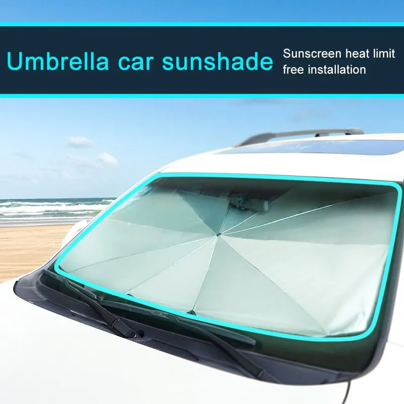 Parasol plegable para parabrisas de coche, reflector de rayos UV para  ventana delantera, parasol para proteger el vehículo fresco, color azul (55  x