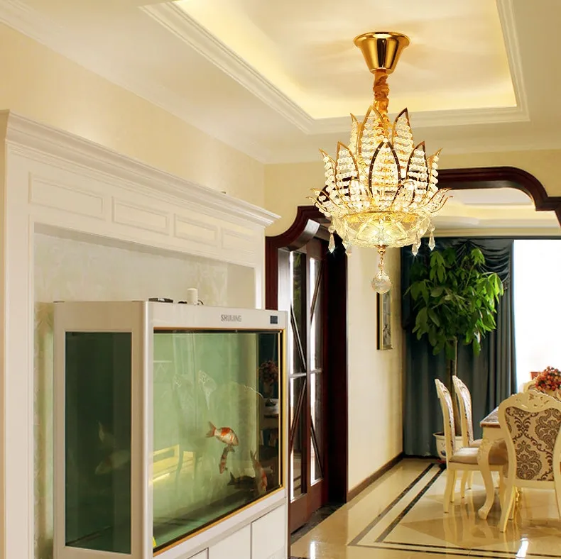 Modern minimalistisk gånggång ljuskrona lampa taklampor korridor balkong lotus hängande lampor