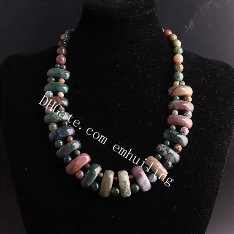 5pcs Handmade 50 centímetros Boho Bohemian estilo Natural de Cristal de Quartzo Gem Stone frisada Pingente Choker Colares Beads Declaração Collar Bib por Mulheres