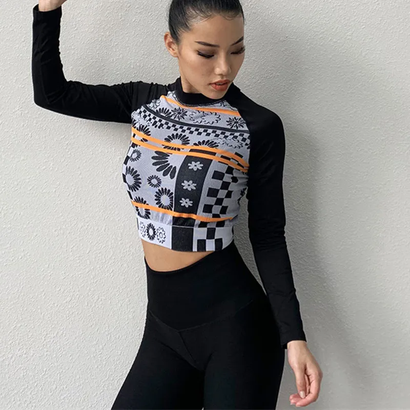 Printed Long Sleeve Crop Top For Women Ideal For Gym, Yoga, Running And  Female Fitness Sexy And Comfortable Sportswear From Gbnb, $21.08