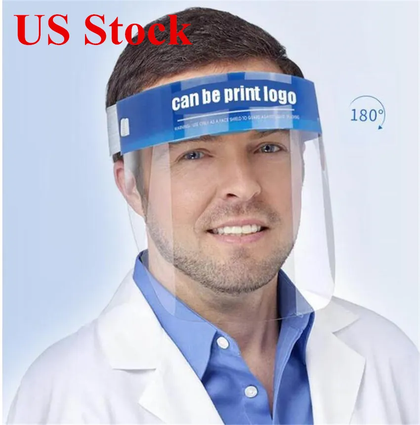 us stock maschera protettiva trasparente per il viso maschera di protezione integrale maschera di isolamento maschera protettiva antiappannamento scudo dhl