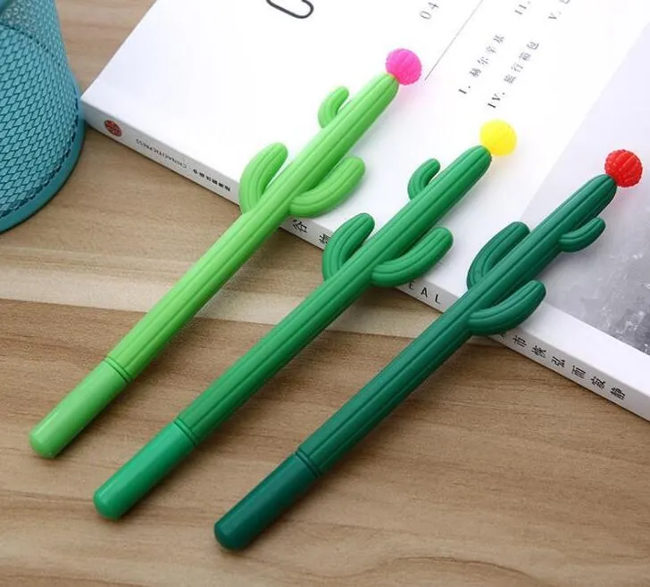 Cactus Gel Pen School Office Signature Pen Cute Creative Design Student Personality Writing Stationery Free Shipping