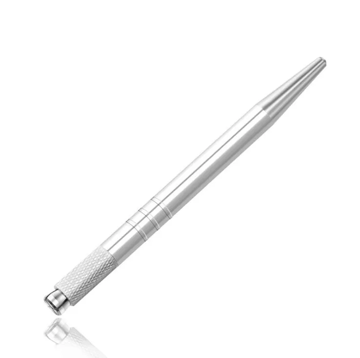 Wholesale-silver professional permanent makeup pen 3D embroidery makeup manual pen tattoo eyebrow microblade 6 colors DHL