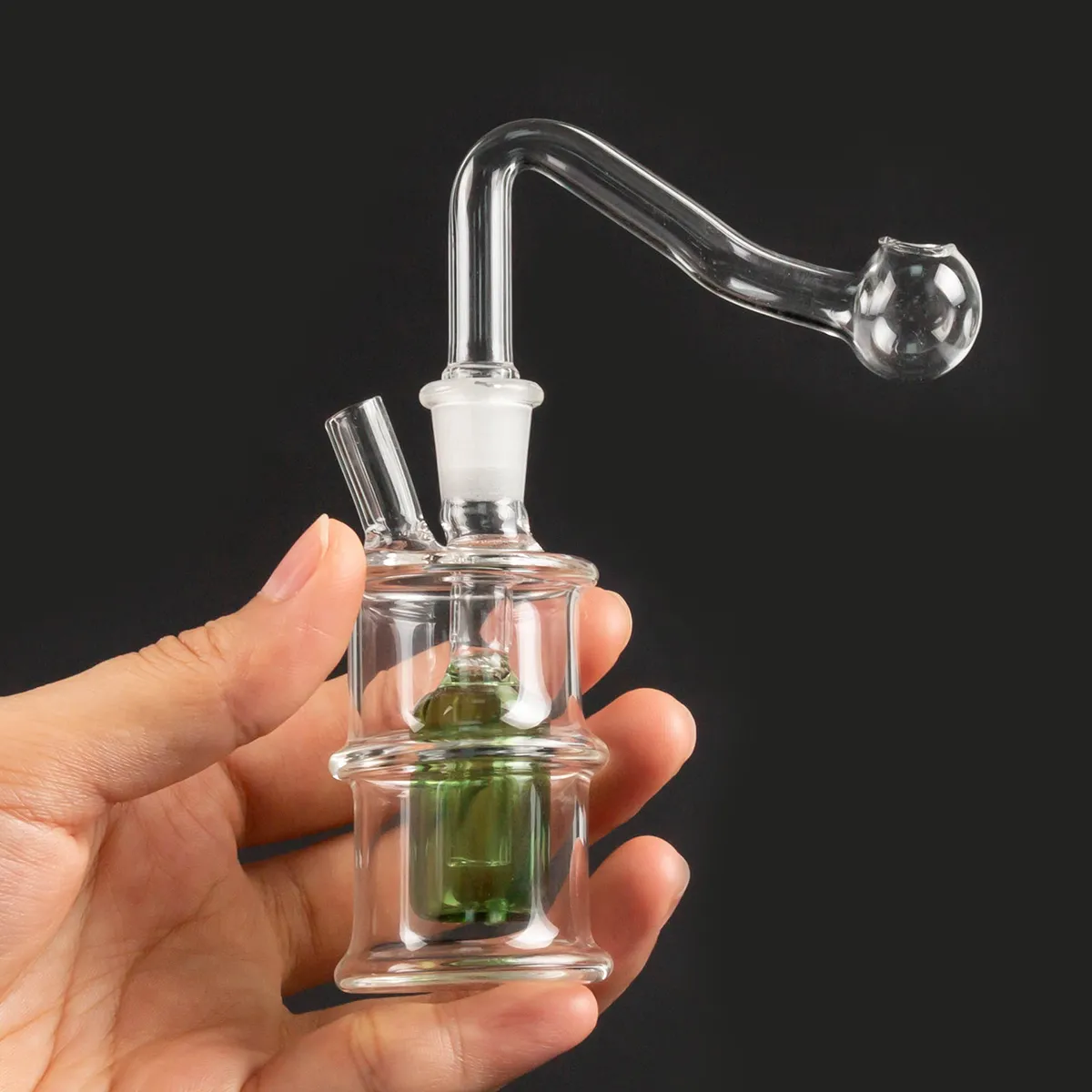 Cam Bong Kül Catcher Yağ Brülörü 10mm Erkek Ortak Mini Beher House Hortum