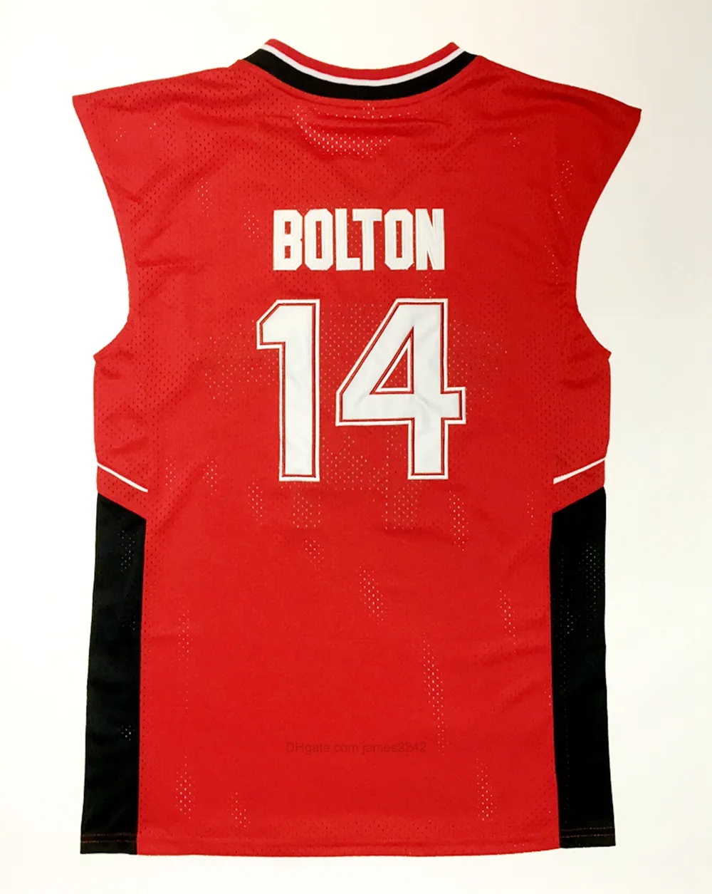 ABD'den gemi #WildCats 14 Troy Bolton Basketbol Jersey Lisesi Kolej Formaları Erkek Vintage Dikişli Kırmızı Boyutu S-XXXL
