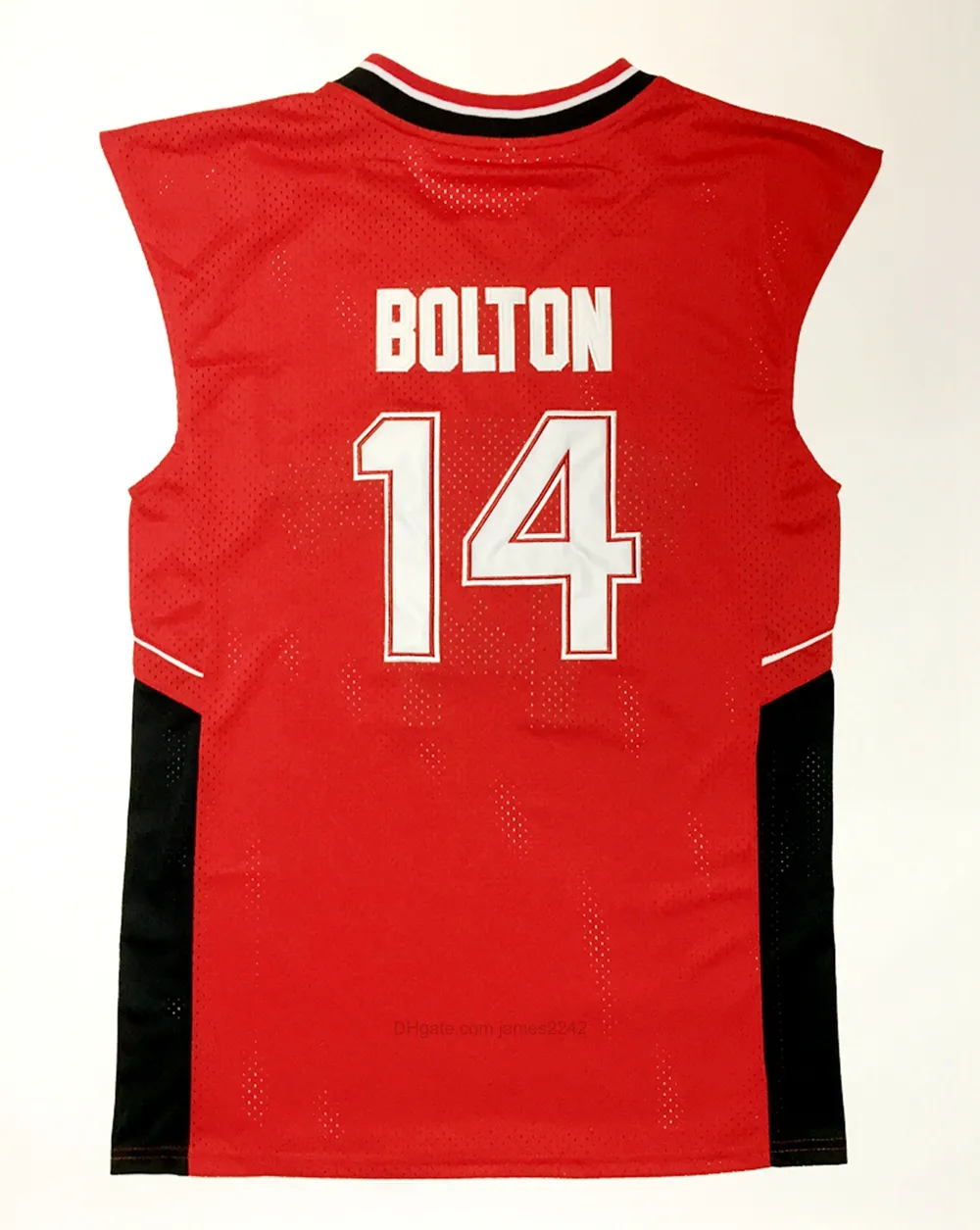 私たちからの船＃wildcats 14 Troy Bolton Basketball Jersey高校大学ジャージメンズヴィンテージステッチレッドサイズS-XXXL