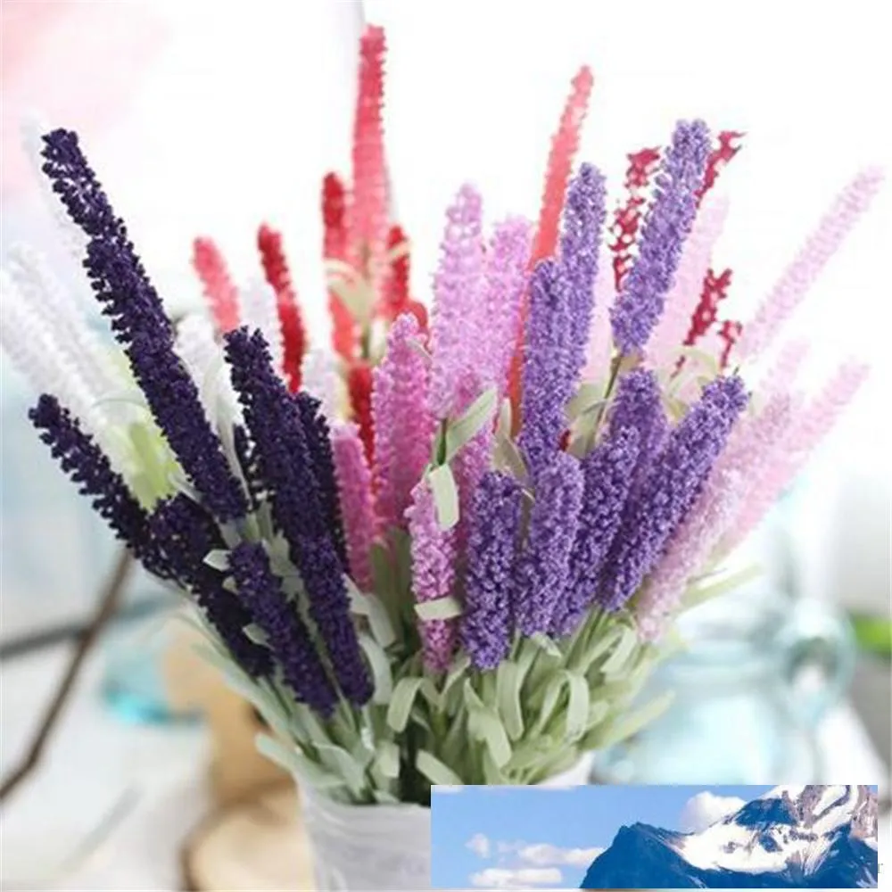 Kunstmatige Lavendel Bloem Hot Koop Paars 51cm Levendige Kunstmatige Romantische Lavendel Bloemen Boeket Home Wedding Decor