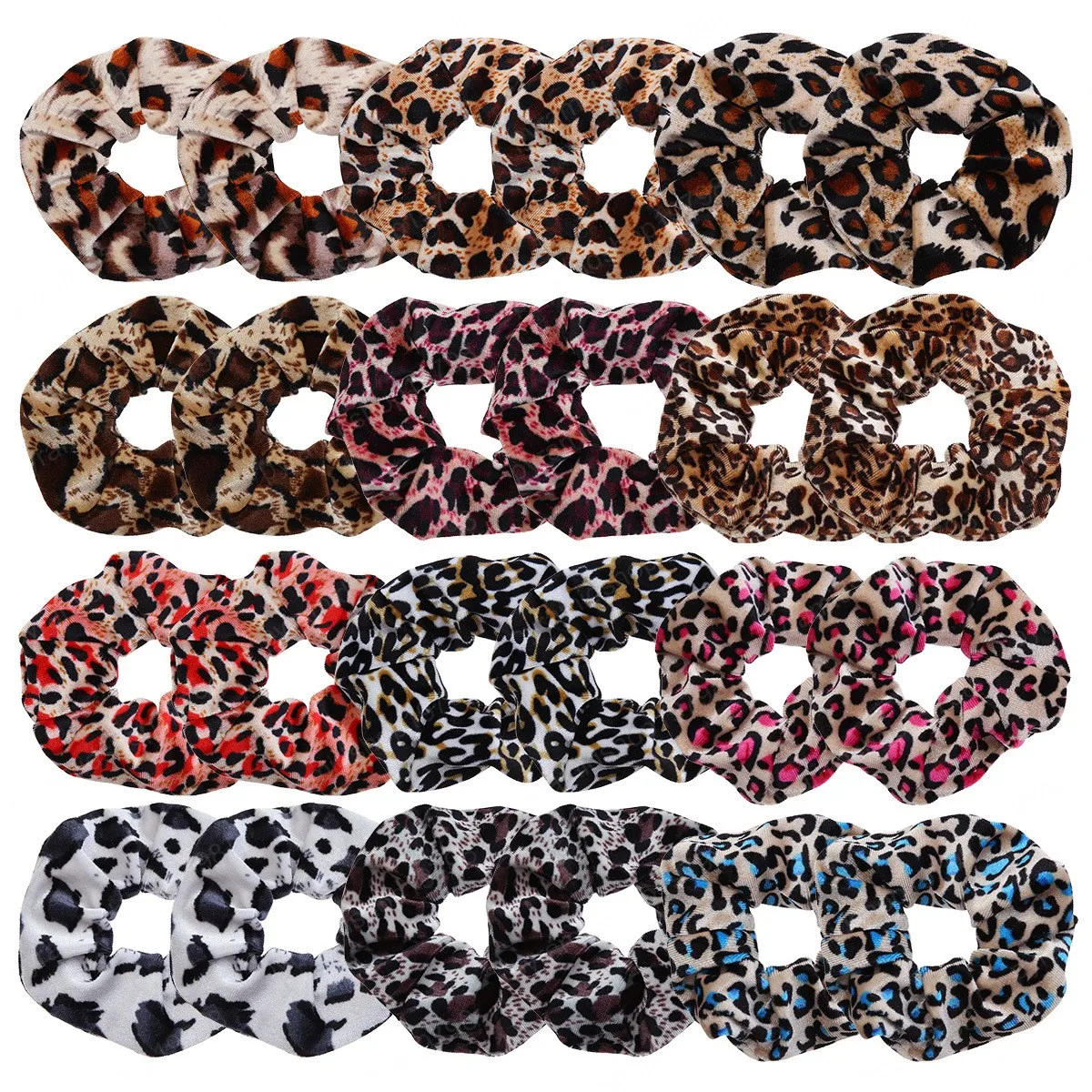 Hot Koop Floral Gedrukt Luipaard Creatieve Mode Dame Haarband Scrunchie Elastische Haar Ties Touw Haaraccessoires