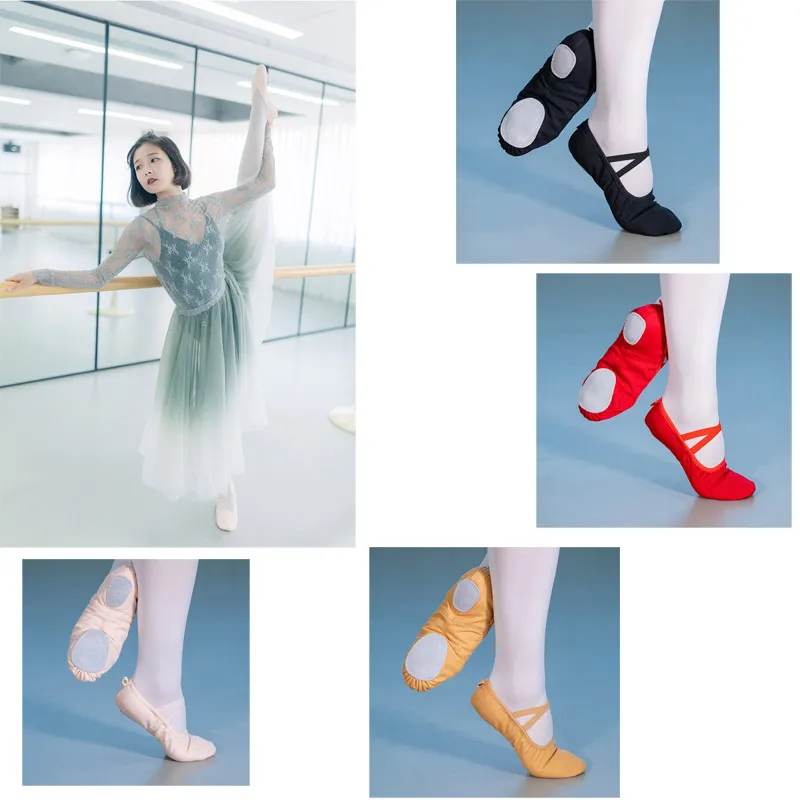 Silk Pointe Dance Shoes With Ribbon Comfortable Flats For Women And Children From Coworld 8.3 DHgate.Com