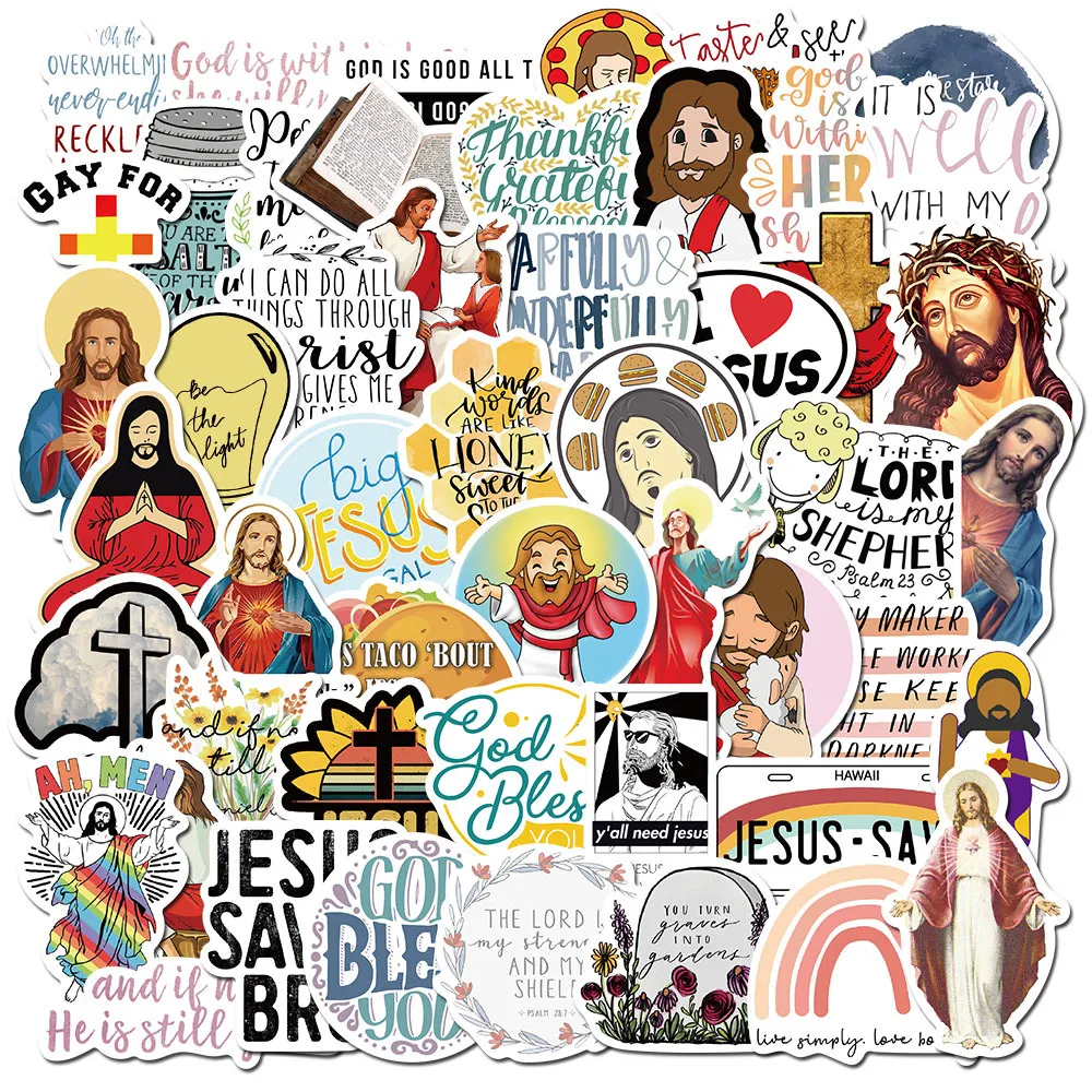 Dropship 52pcs Classic Jesus Sayings Stickers; Christian Decal Perfect For Water  Bottle Laptop Scrapbook to Sell Online at a Lower Price