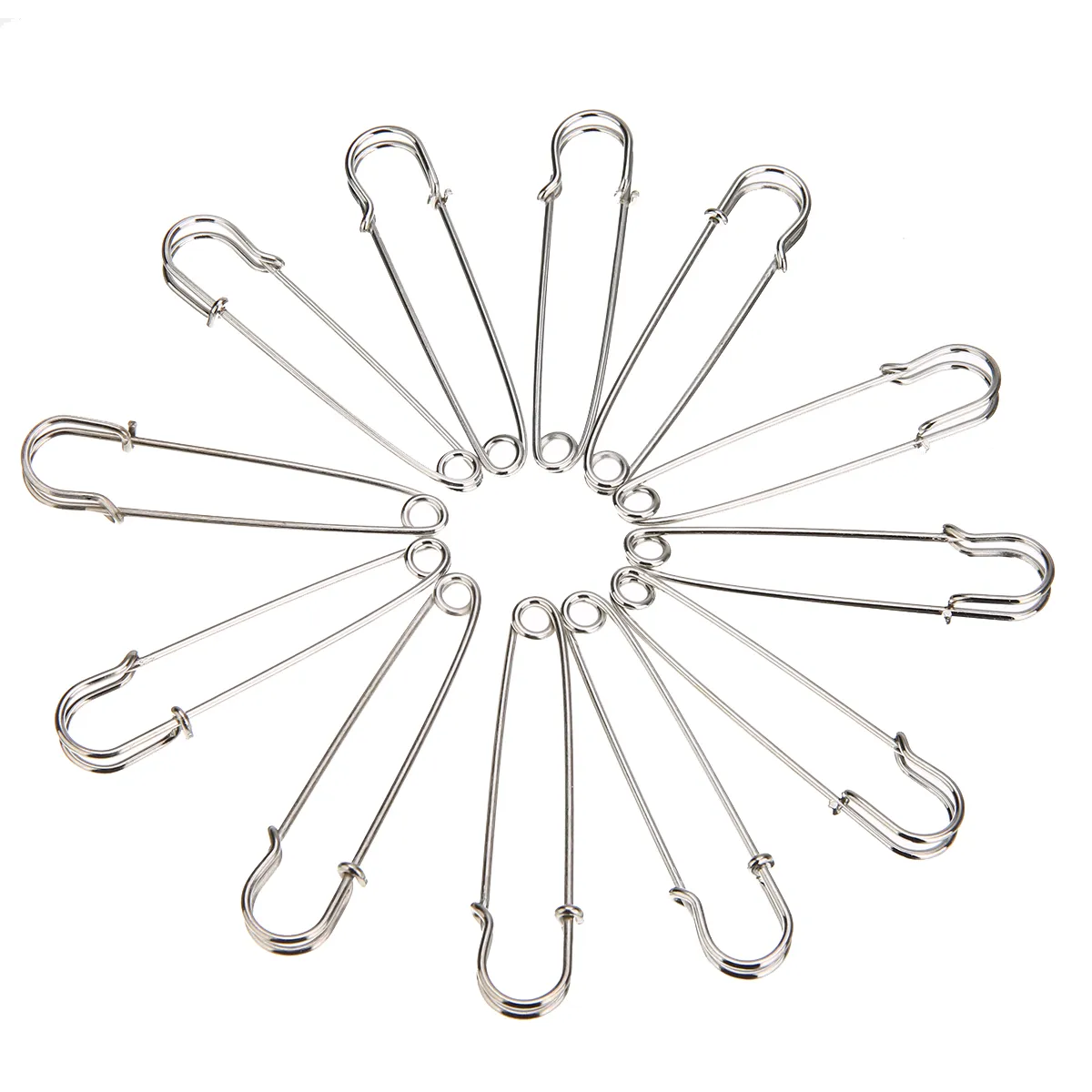 12pcs Large Heavy Duty Stainless Steel Big Jumbo Safety Pin Blanket Crafting for Making Wedding Bouquet Brooch DIY Decoration