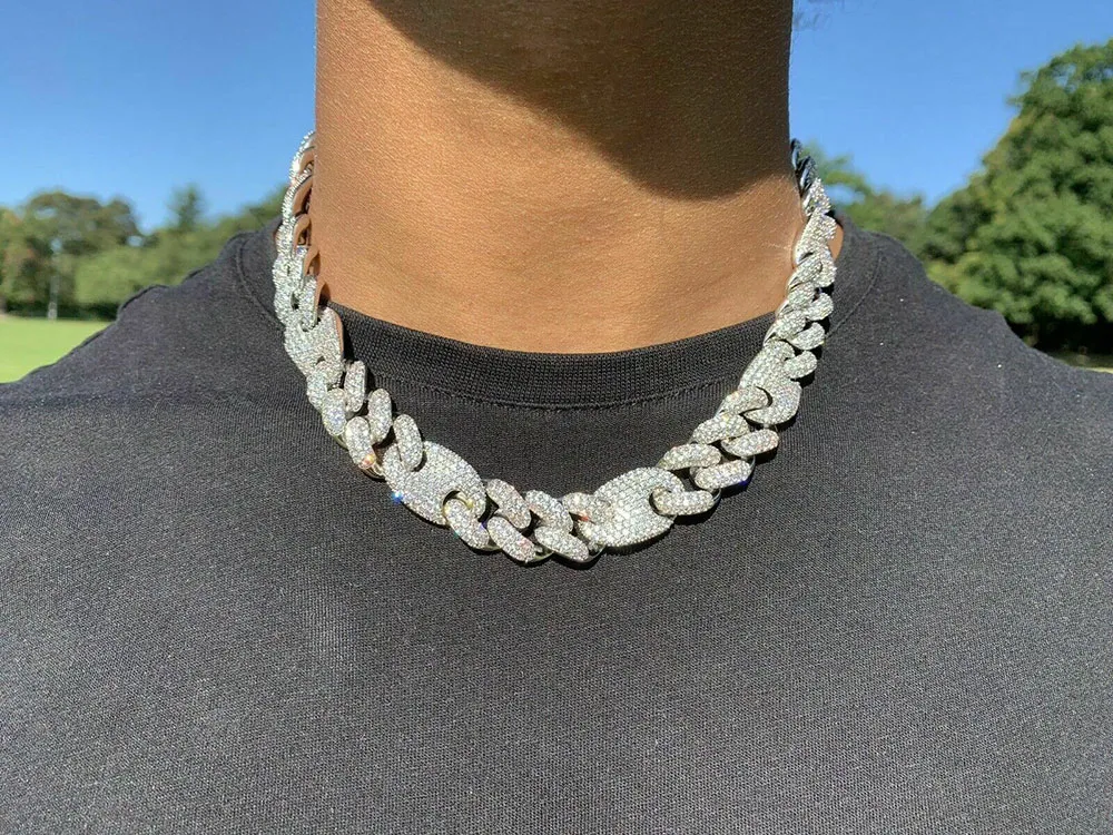 Diamond link discount chain necklace
