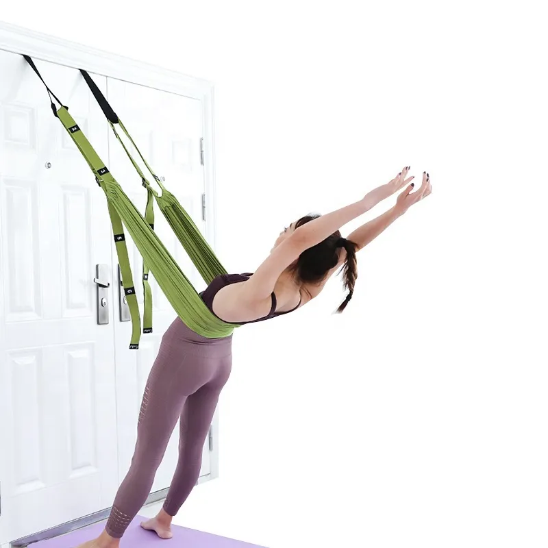 Adjustable Aerial Yoga Strap With Door Anchor Stable Hammock Bungee Swing  For Women And Men Ideal For Home Yoga And Exercise From Newhappyness, $30