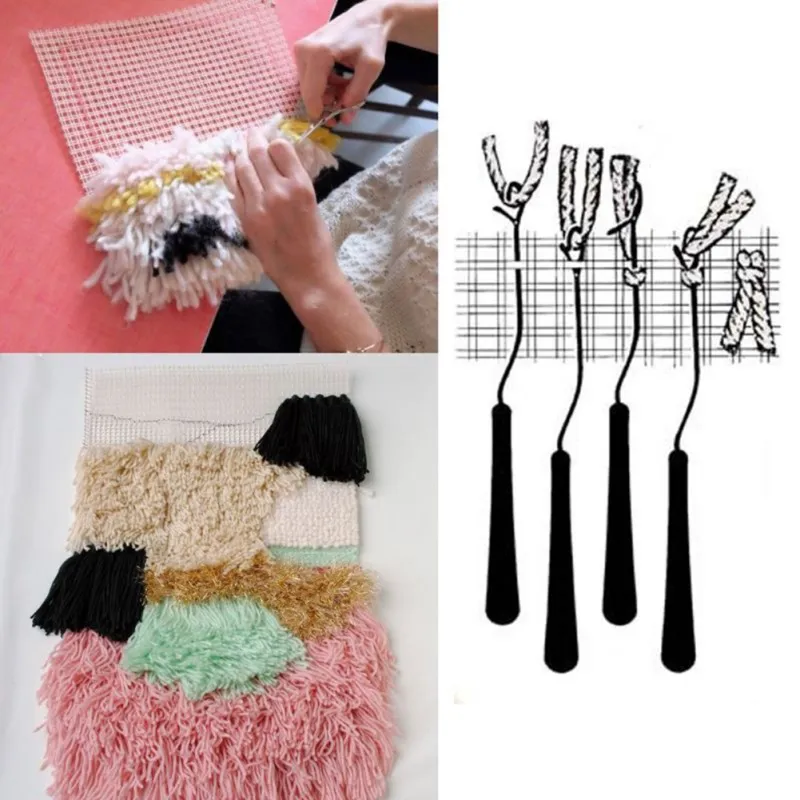 Sewing Notions & Tools DIY Kit Tool For Tapestry Carpet Rug Making  Embroidery Crafts Hooking Mesh Canvas Wooden Bent Latch Hook From Qackwang,  $41.43