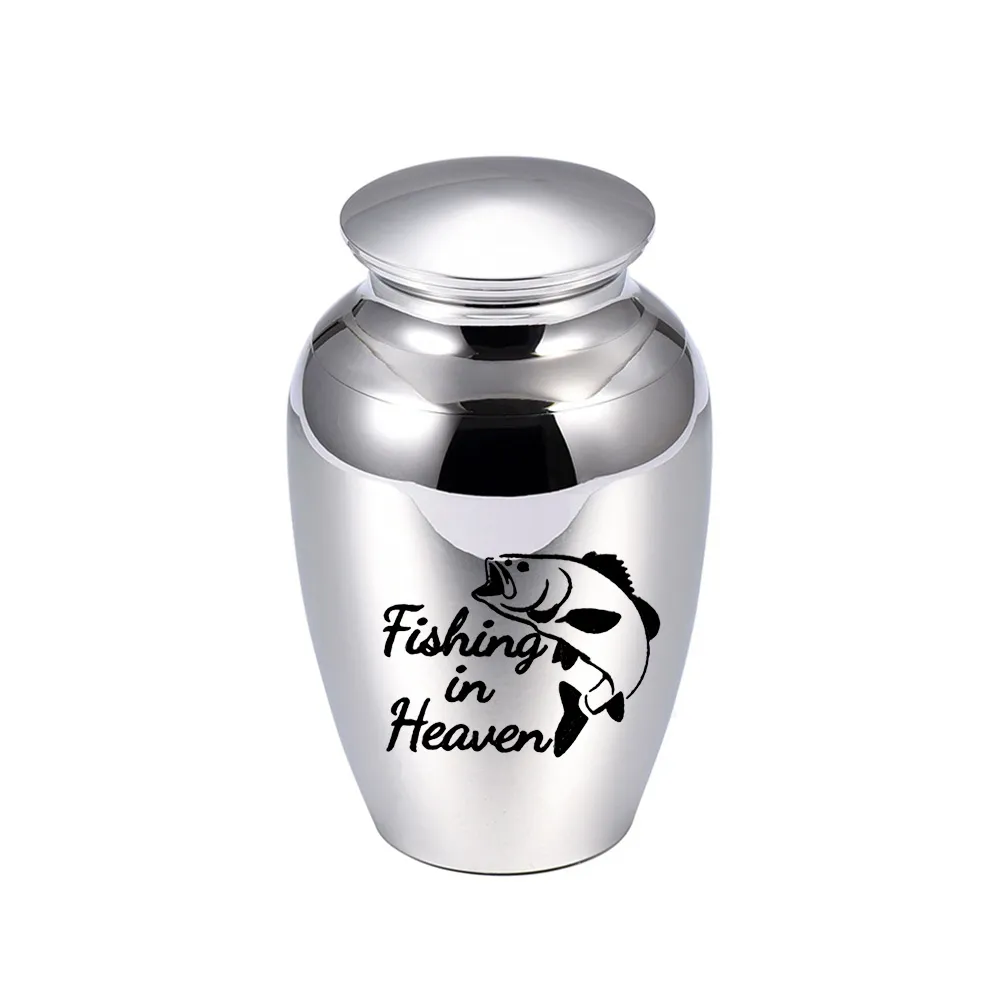 Small 70x45mm Fishing In Heaven Cremation Urn For Men Human Ashes A  Keepsake Mini Casket From Weikuijewelry, $3.06