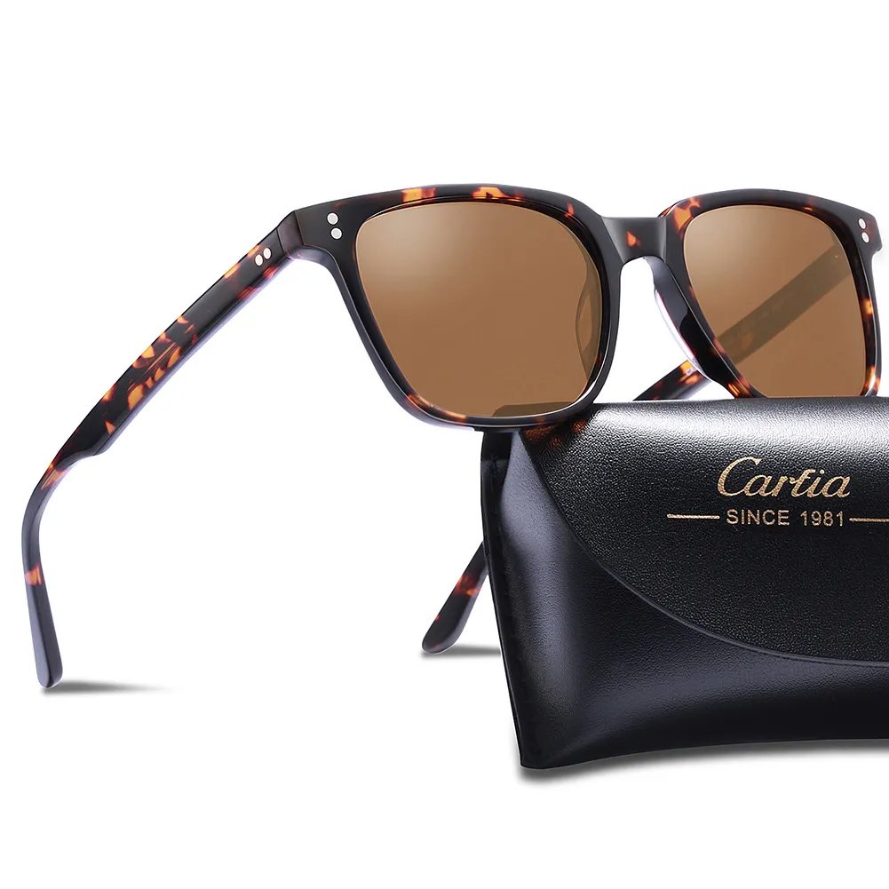Carfia Polarized Sunglasses: Chic Retro Square Sun... From  display picture 1