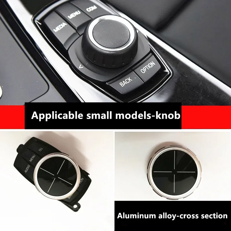 Car Multimedia Button Cover Stickers for BMW 3 5 Series X1 X3 X5 X6 F30 E90 E92 F10 F18 F11 F07 GT Z4 F15 F16 F25 E60 E61 Accessor294Q