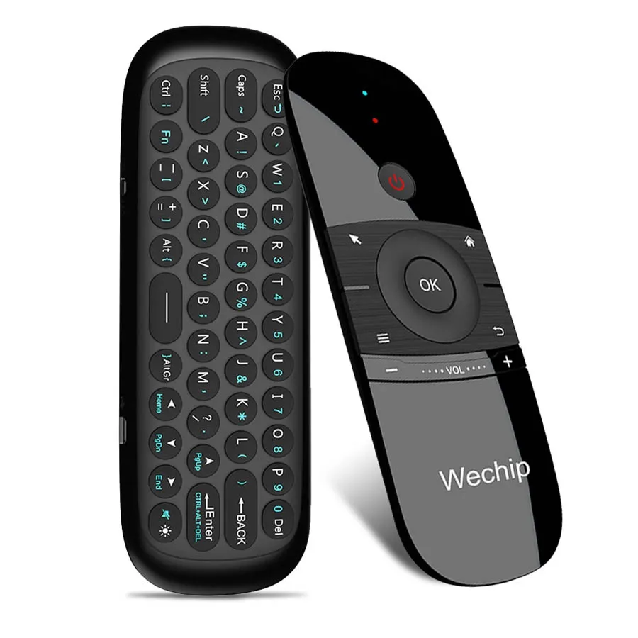 Télécommande d'origine Wechip W1 2.4GHz sans fil fly Air mouse avec clavier pavé tactile complet PC pour Android Tv Box/Mini Pc/Tv
