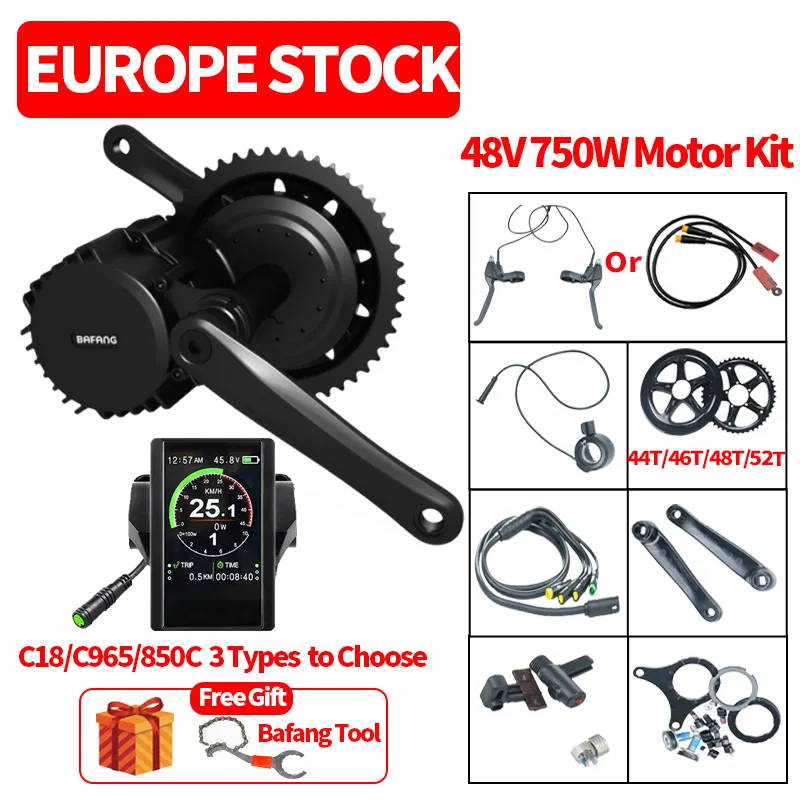 Bafang BBS02B BBS02 48V 750W Kit moteur à entraînement central 8fun vélo électrique eBike Conversion moteur Central e-Bike