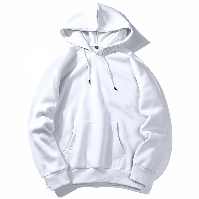 Padegao quente hoodies de lã homens moletons cor contínua cor branca hip hop streetwear vestuário homem colo szie xxl pdg1623