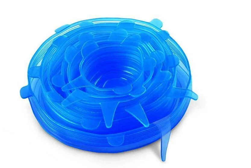 Cozinha Tools Silicone Sucção Lid-Bowl Pan Cooking Pot LID-Silicon Stretch Tampa de Silicone Cover Pan Spill Spill Tampa da tampa da tampa para a cozinha