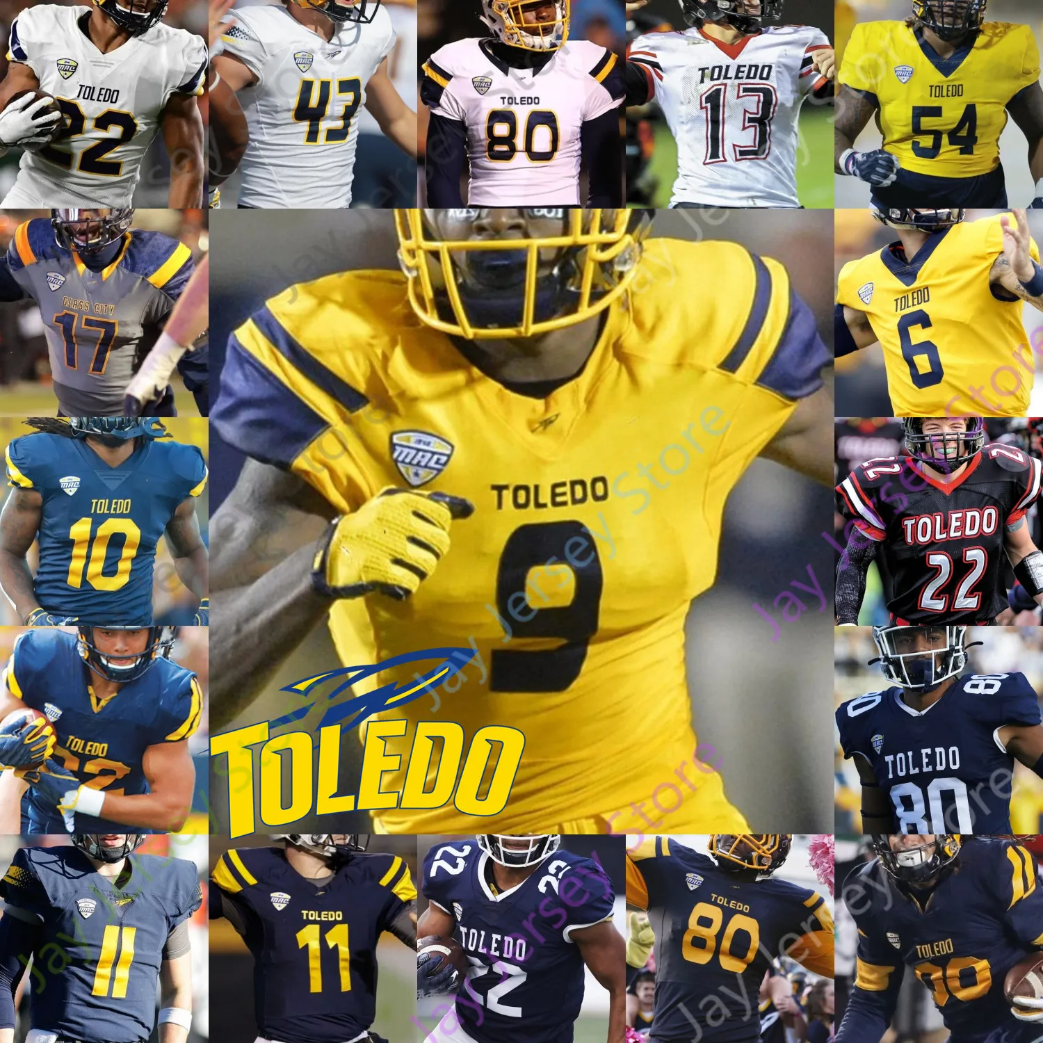 Custom Toledo Football Jersey NCAA College Diontae Johnson Logan