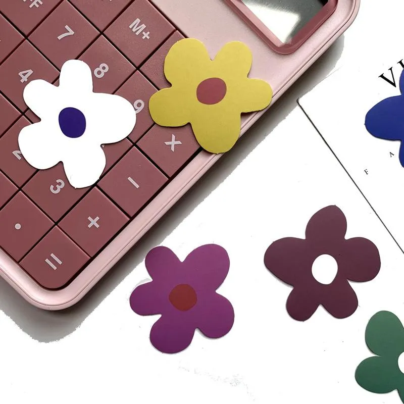 5 Sets, 30 Stück, koreanische Cartoon-Aufkleber mit farbigen Blumen, wasserfeste Aufkleber für Handys und Notebooks
