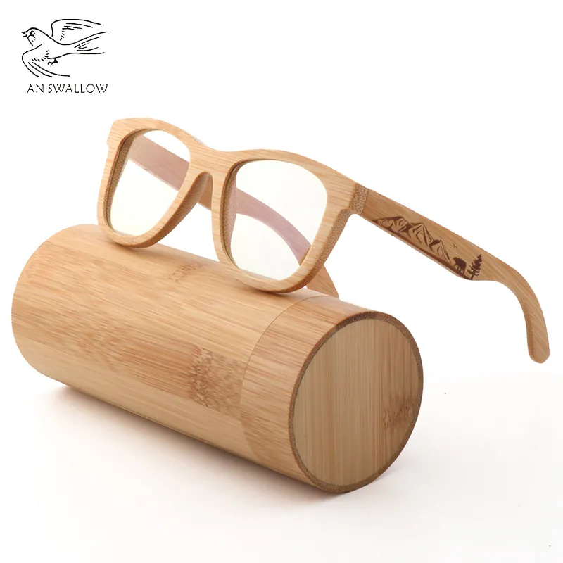 Nueva Montura De Gafas De Bambú De | Montura De Gafas Cuadrado, Lente Anti Azul De Madera Macho Y Hembra De 44,38 € | DHgate