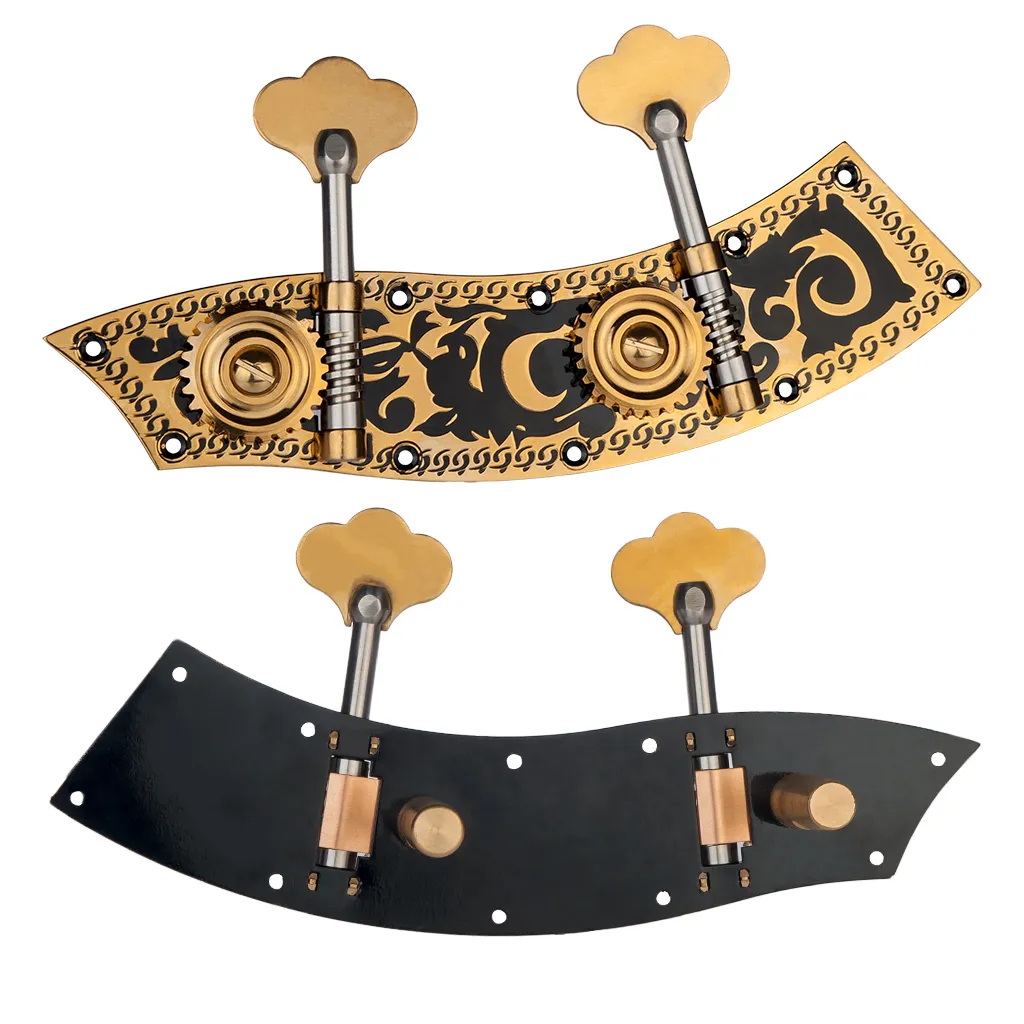 NAOMI Engraved Upright Bass Dual Tuner Machine Bass Pegs 4/4 3/4 Double